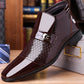 👞 Elegáns, fényes PU-bőr férfi cipő – klasszikus, elegáns oxford, fűzős, magasfényű kivitel – utánvéttel ✨