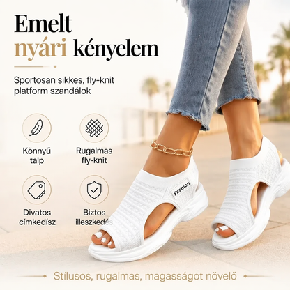 👡 Női kényelmes kötött platform szandál – Légáteresztő, puha talp, kényelmes viselet – Utánvét ✨
