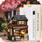 🏡 „Springtime Store” miniatűr ház LED-es világítással – barkácsolós babaház-készlet, világító könyvsarok-dísz – utánvéttel ✨