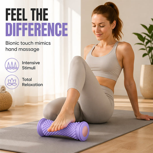 🦶 TPE lábmasszázs-henger talpi fasciitis enyhítésére – mélyszöveti masszázs, triggerpontok, lábfájdalom enyhítése – utánvét ✨