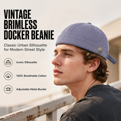 Unisex Adjustable Brimless Docker Hat