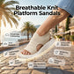 🏖️ Nyári kötött platform szandál – Légáteresztő, nyitott orrú, kényelmes csúszós szandál, TPR talppal – Utánvéttel 📦