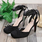 👠 Női, négyzetes orrú, fűzős, magas sarkú cipő – retro stílus, balett ihletésű, biztonságos szalagkötés – utánvéttel ✨