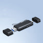 ⚡ Dupla nyílású kártyaolvasó – USB-C & USB-A, 5 Gbps, alumínium ház, telefonra és PC-re – Utánvét 📱✨