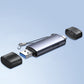 ⚡ Dupla nyílású kártyaolvasó – USB-C & USB-A, 5 Gbps, alumínium ház, telefonra és PC-re – Utánvét 📱✨