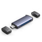 ⚡ Dupla nyílású kártyaolvasó – USB-C & USB-A, 5 Gbps, alumínium ház, telefonra és PC-re – Utánvét 📱✨