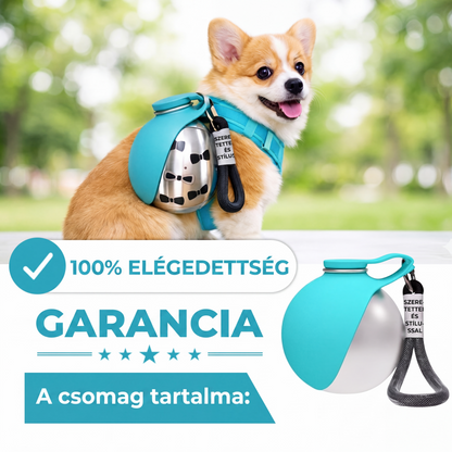 🐕 2 az 1-ben hordozható kutyaitató palack kistestű kutyáknak – Szivárgásmentes, kompakt – Utánvét ✨