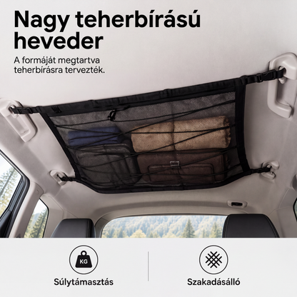 🚗 Állítható csatokkal ellátott autómennyezeti tárolótáska – Praktikus, könnyen szerelhető – Utánvét ✨