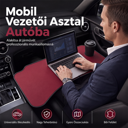 🚗 Összecsukható autókormányra szerelhető asztal – Laptopos munkához, étkezőtálcaként – Utánvét ✨