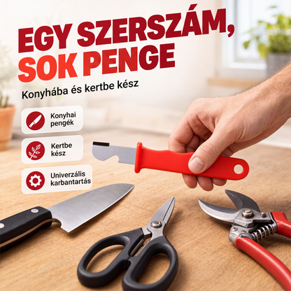 🔪 Hordozható többfunkciós késélező kényelmes fogantyúval – Praktikus, könnyen használható – Utánvét ✨