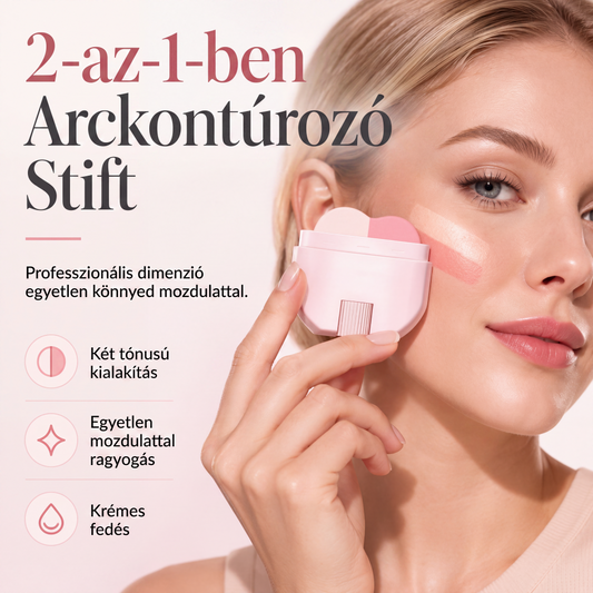 ✨ 2 az 1-ben tartós csillámpor és pírcső – Dupla funkció, könnyen használható – Utánvét 💖