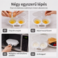 🍳 Mikrohullámú tojásfőző készülék – Kétkamrás, élelmiszerbiztonságos – Utánvét 🔥