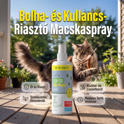 Természetes bolha- és kullancsriasztó spray macskák számára