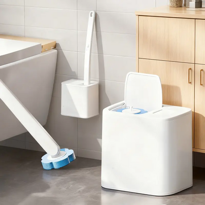 🚽 Disposable Toilet Brush Set with 18 Refills – Eldobható WC-kefe szett, 18 betéttel – Utánvét ✨