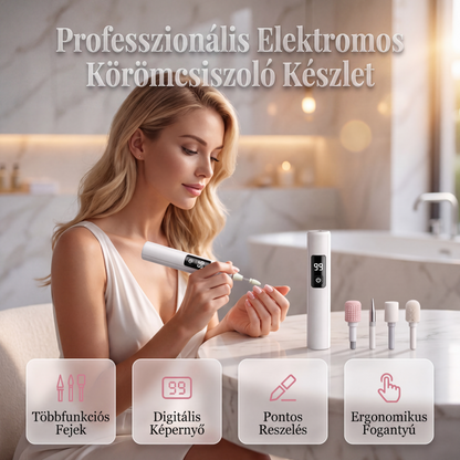 🛠️ Elektromos körömcsiszoló szett – Professzionális, kompakt, hatékony – Utánvét ⚡