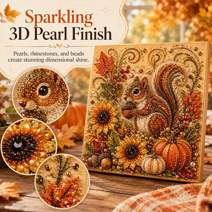 🍂 Autumn 3D Pearl Painting Kit – Őszi gyöngyhímző készlet, kreatív festés – Utánvét ✨