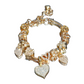 💖 DIY Beaded Detachable Heart Charm Bracelet – Kreatív gyöngyös szív karkötő, levehető – Utánvét ✨