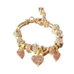 💖 DIY Beaded Detachable Heart Charm Bracelet – Kreatív gyöngyös szív karkötő, levehető – Utánvét ✨