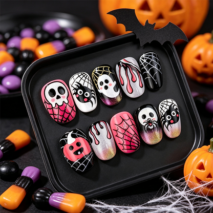 👻 Press-On Halloween köröm – Tökéletes jelmezhez és bulihoz 🎃