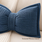 🎀 Soft bow-shaped chenille párna – Otthonba, kényelmes támasz ⚡