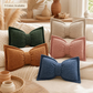 🎀 Soft bow-shaped chenille párna – Otthonba, kényelmes támasz ⚡