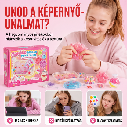 🎨 Szabadítsd fel kreativitásodat – Kristálytiszta textúra, szenzoros visszajelzés – DIY squishy készlet ✨
