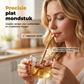 🥄 2-in-1 teaszűrő kanál szívószállal – Kompakt, könnyen használható 🔥