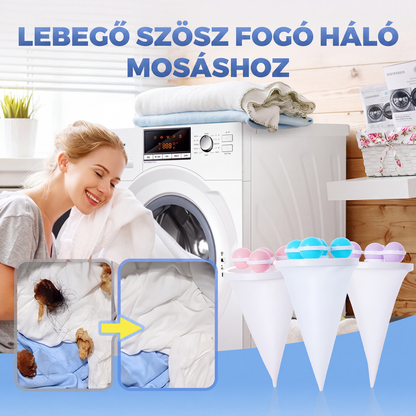 🧺 49% OFF! Úszó szálszűrő háló szennyeződések eltávolítására – Mosógépbe 🔥