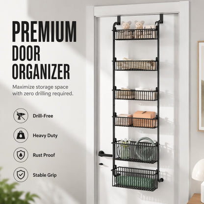 Over the Door Hanging Storage Basket Organizer