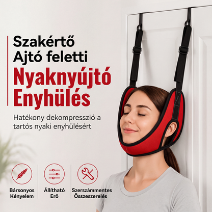 💆 Nyaknyújtó eszköz – Felfüggeszthető, ajtóra akasztható, fájdalomcsillapító ⚡