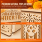 3D Carved Wood Wall Art Hollow Out Abstract Plant Decorative Panel for Living Room Entryway and TV Background Wall Decor