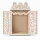 3D Carved Wood Wall Art Hollow Out Abstract Plant Decorative Panel for Living Room Entryway and TV Background Wall Decor