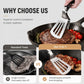 2-in-1 Stainless Steel Food Spatula Tong