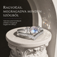 💍🌙 Holdkő gyűrű – Gótikus holdsarló, platinabevonat, misztikus 💎✨