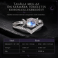 💍🌙 Holdkő gyűrű – Gótikus holdsarló, platinabevonat, misztikus 💎✨