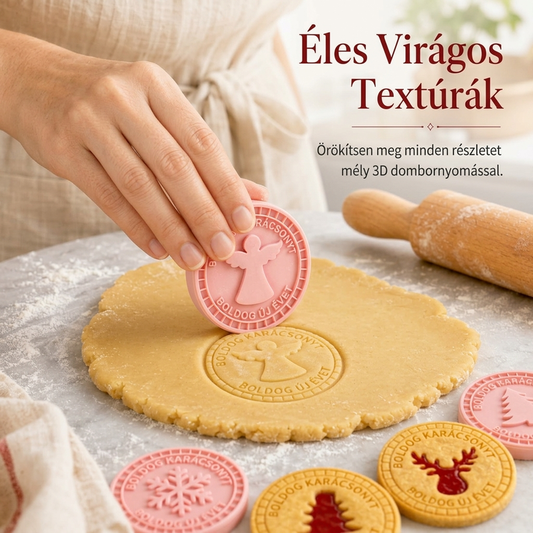 🍪 9 darabos formakészlet szirupos töltelékkel töltött kekszekhez – Kreatív sütés ✨