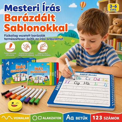 ✍️ Tollfogás- és vonalvezetés-gyakorló készlet – Óvodai korai fejlesztéshez📚