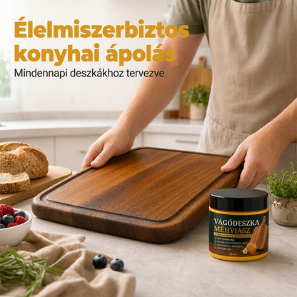 🧴 Élelmiszerbiztos faápoló – Védi a deszkákat a repedéstől és penésztől 📦