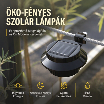 ☀️ Kültéri napelemes LED fali lámpa – Vízálló, ereszre is szerelhető ✨