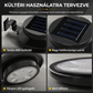 ☀️ Kültéri napelemes LED fali lámpa – Vízálló, ereszre is szerelhető ✨