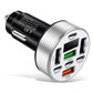40W-os 8 az 1-ben gyors autós adapter digitális feszültségkijelzővel, 4 USB és 4 PD porttal