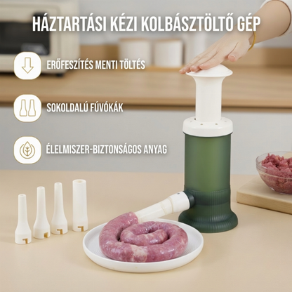 Házi manuális kolbásztöltő gép