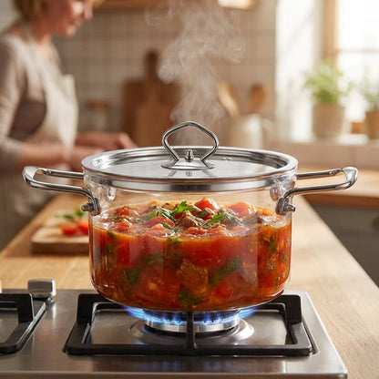 🍲 Üvegedény hőálló boroszilikátból – Fedéllel, sütéshez és tároláshoz 🎯