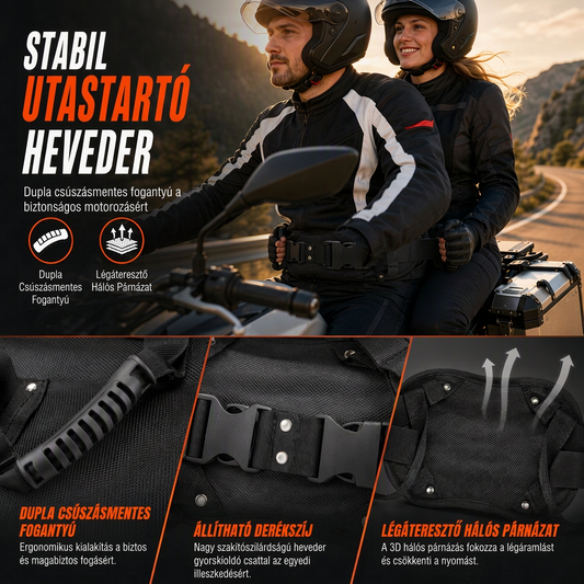 🛡️ Utasfogantyús öv – Motorra, ATV-re, hószánkóra, jachtra 📦