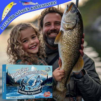 🎣🎁 Karácsonyi adventi horgászkészlet – Vakcsomag, kanálcsalik, popper 🎄