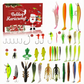 🎣🎁 Karácsonyi adventi horgászkészlet – Vakcsomag, kanálcsalik, popper 🎄