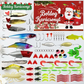 🎣🎁 Karácsonyi adventi horgászkészlet – Vakcsomag, kanálcsalik, popper 🎄