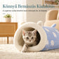 🐱 Félig zárt meleg hálózsákágy – Puha, mély alvást biztosító kisállat-barlangfészek ✨