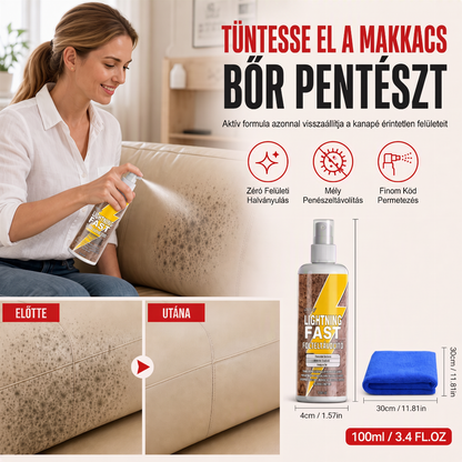 👜 Bőrápoló penészeltávolító –Hatékony, kíméletes a bőrre, Spray, bőrtermékekhez 📦