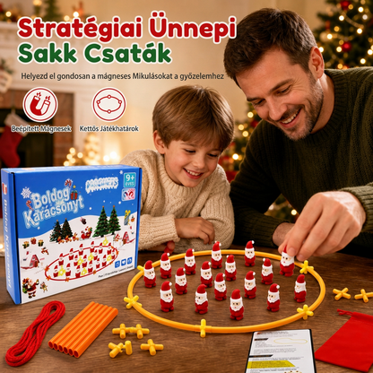 🎄 Hordozható mágneses sakk szett – Karácsonyi ajándék, utazáshoz ♟️